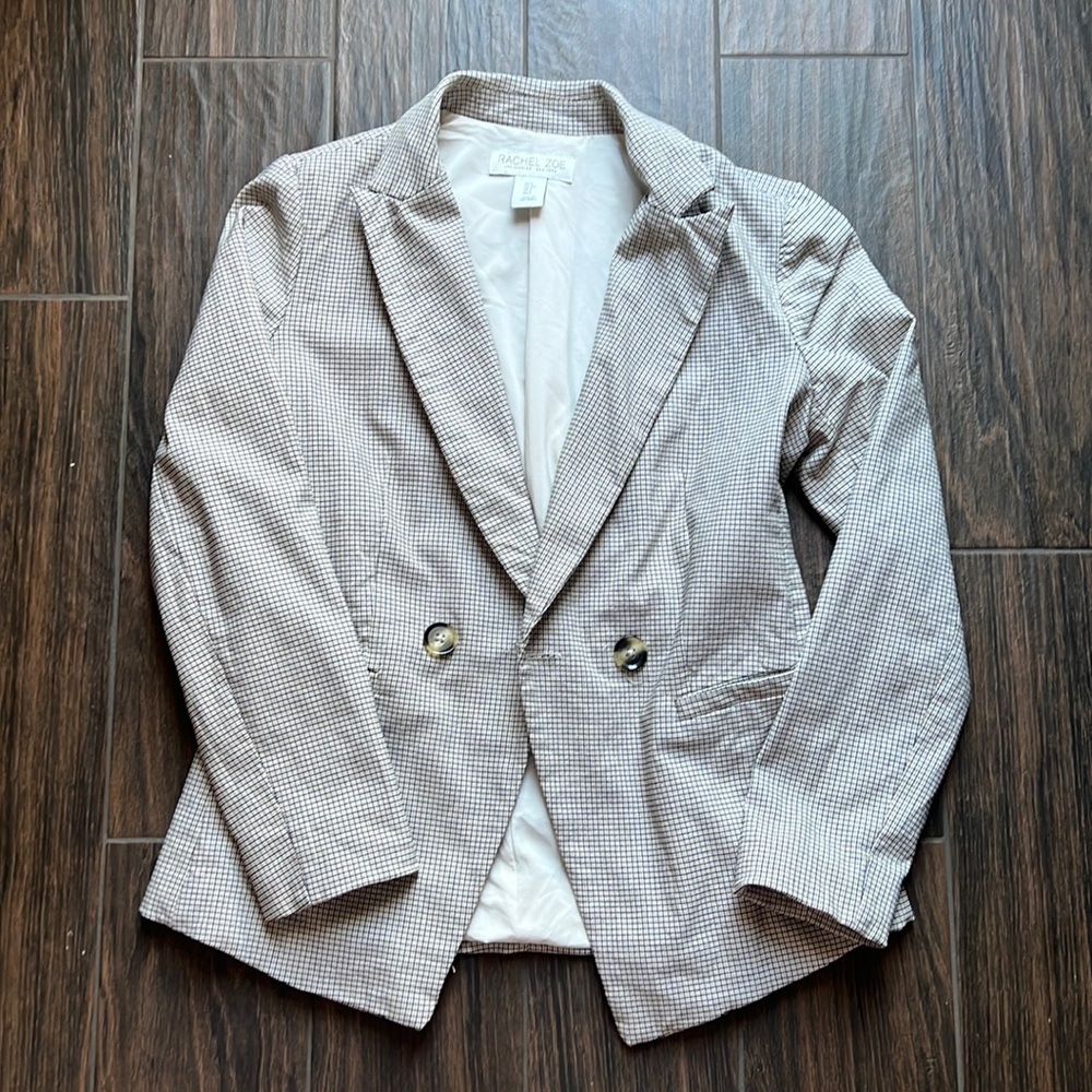 Rachel Zoe, checkered blazer, size small